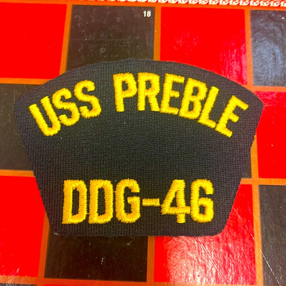 USS PREBLE DDG-46 embroidered patch